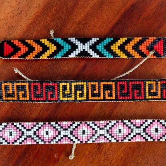 Handmade embera bracelts miyuki beads colombian natives - Picture 2 of 4